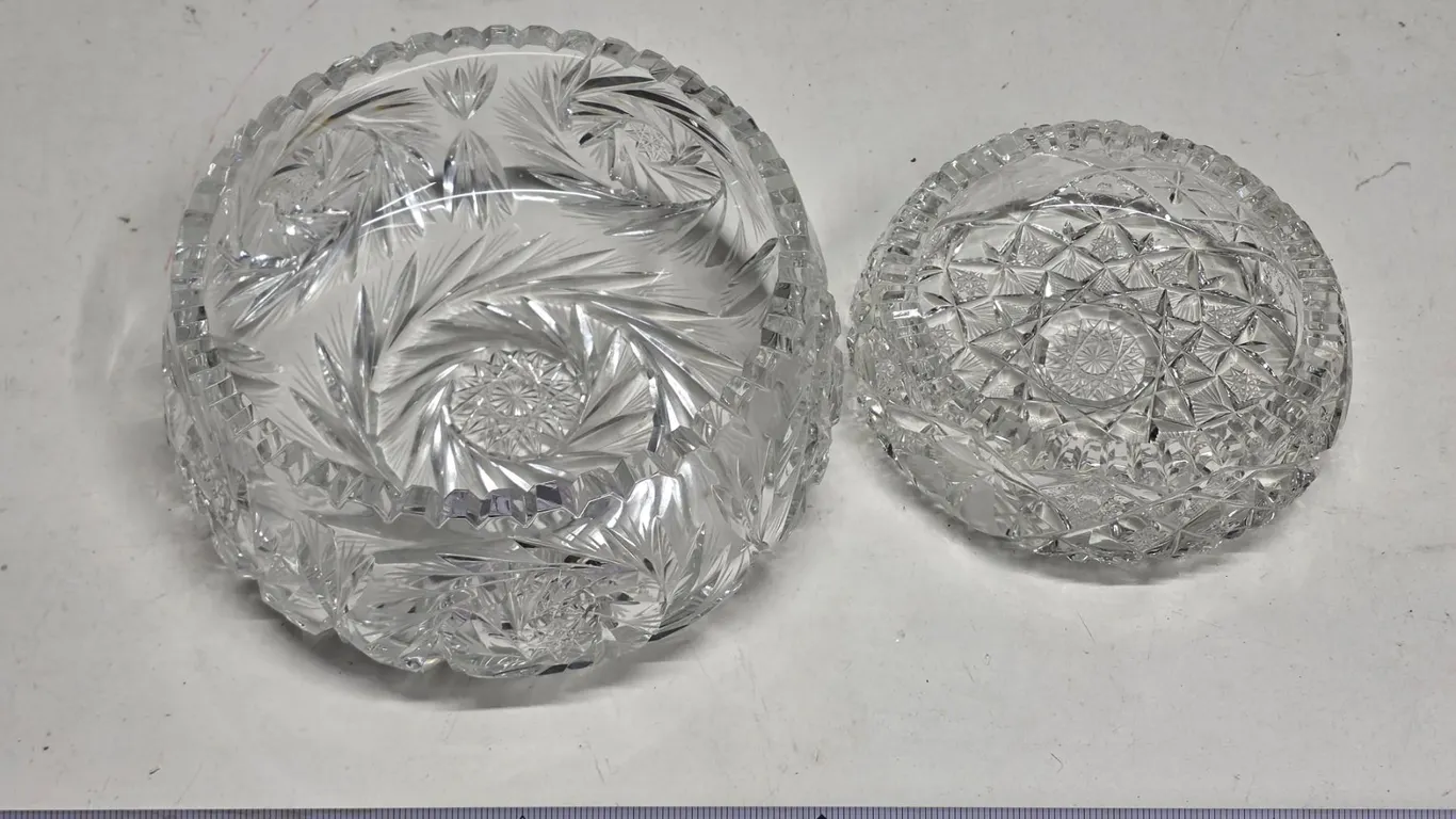 Crystal bowl and candy dish