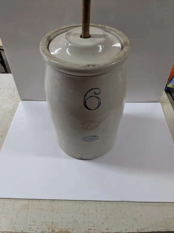 6-Gal Redwing Butter Churn, One Large Chip