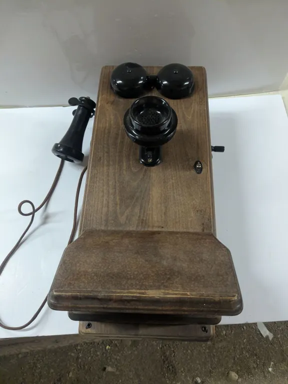 Antique Oak Box Telephone *Near Complete*