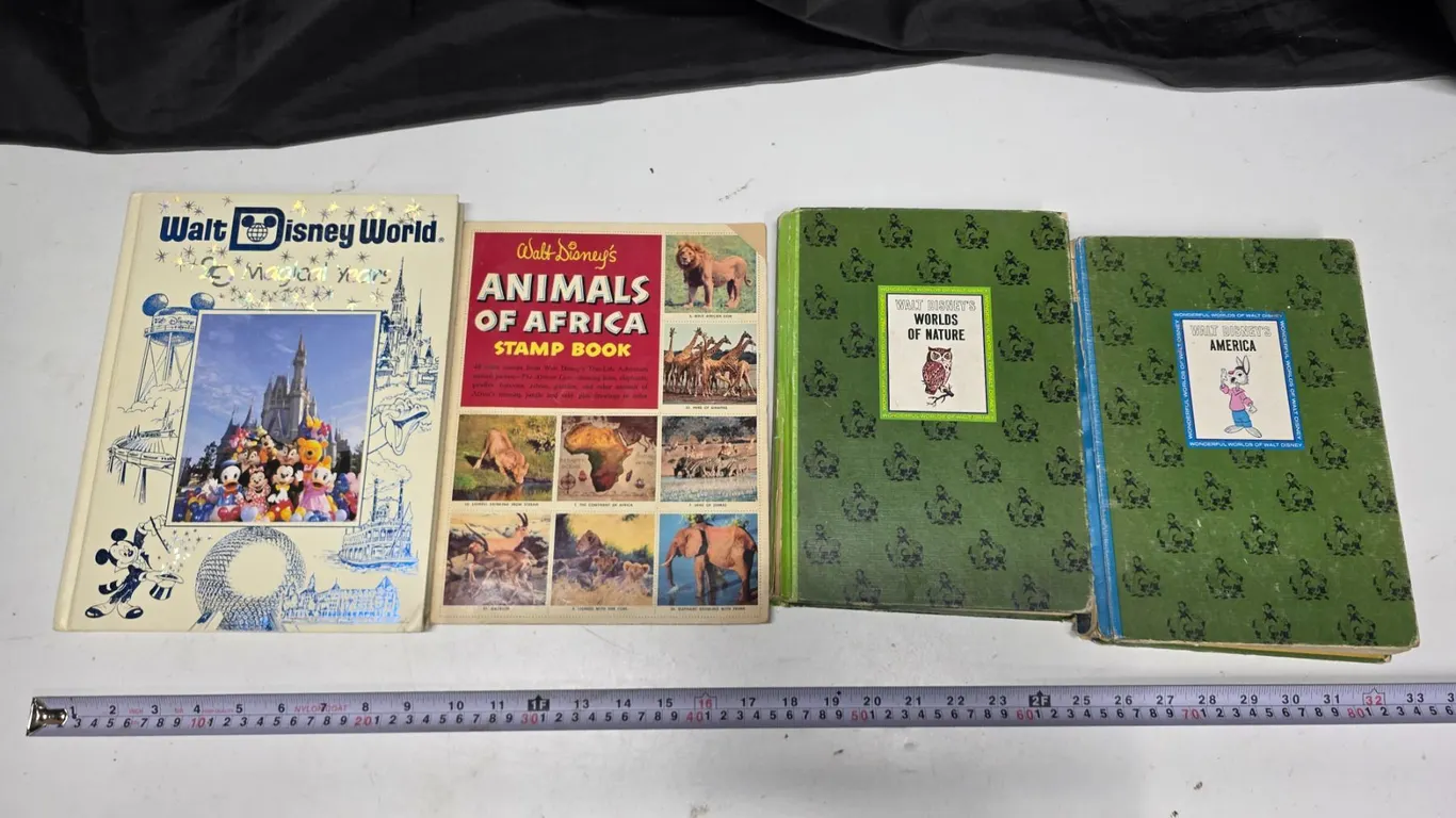 (4) Disney Books inc. Stamp Books – 1956 and Newer