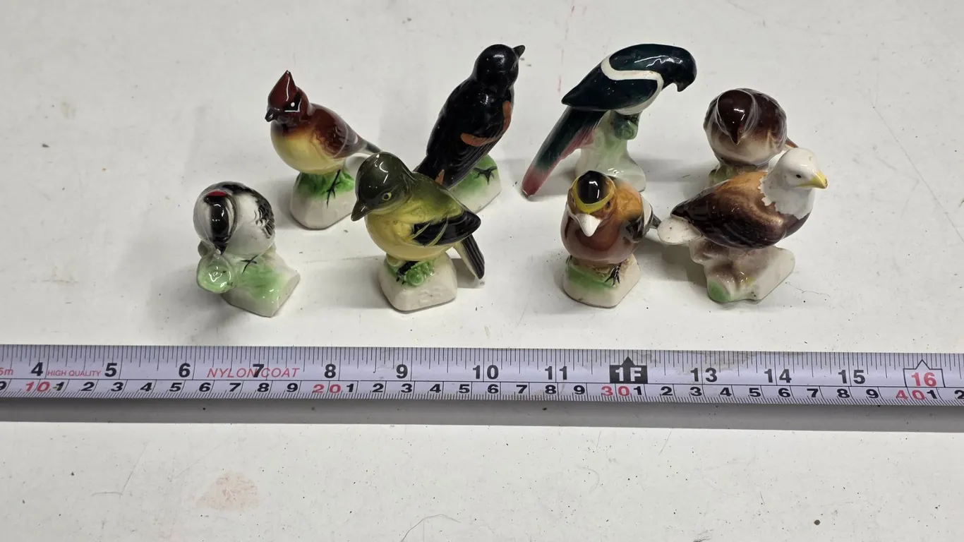 (8) Vintage Canadian Tender Leaf Tea Bird Figures