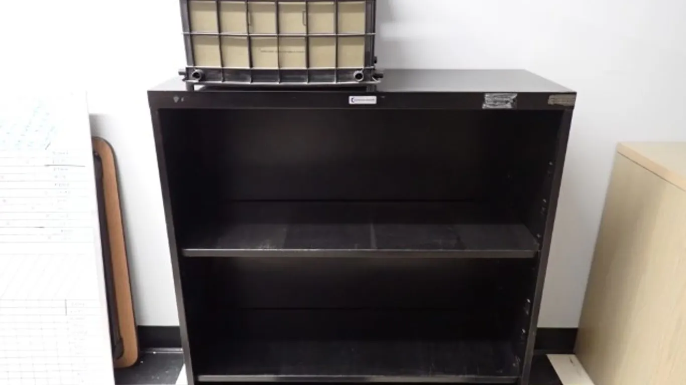 Metal Three Shelf Bookcase+