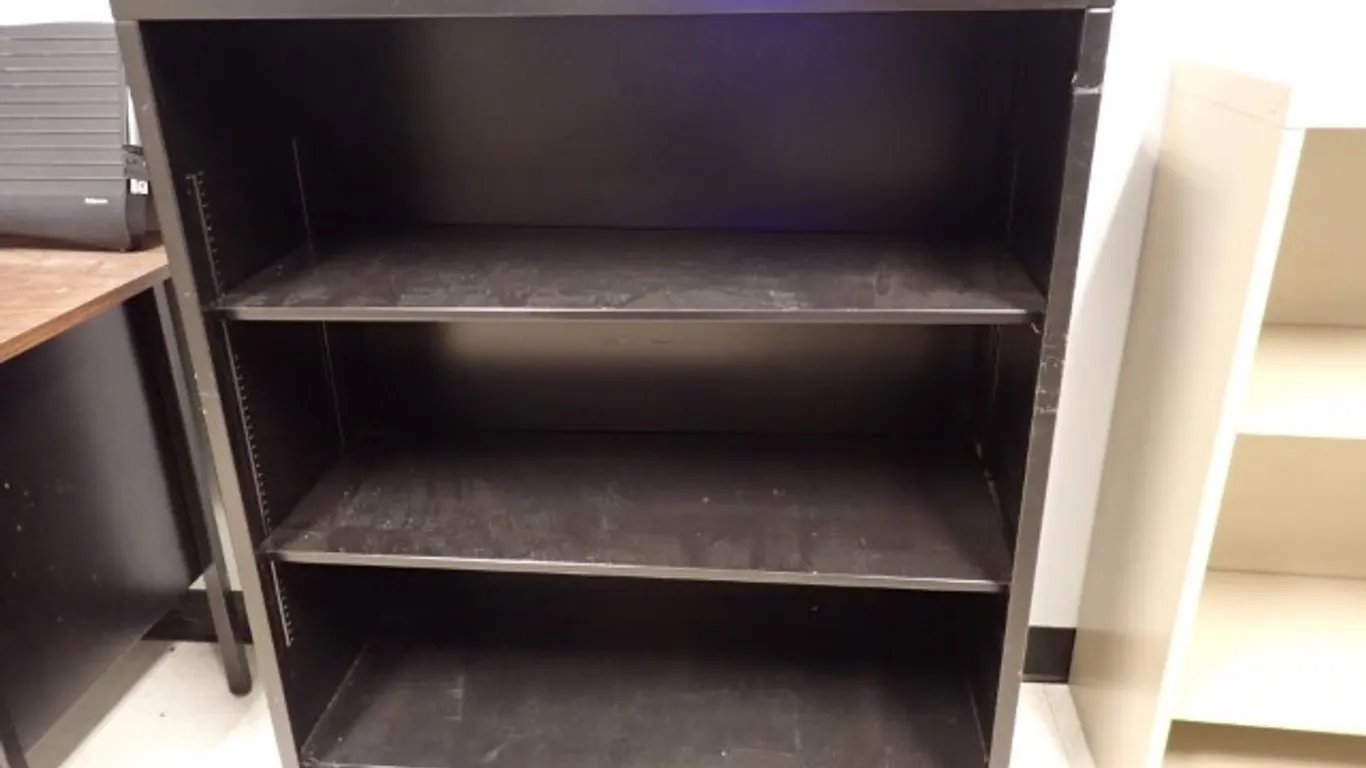 Metal Three Shelf Bookcase
