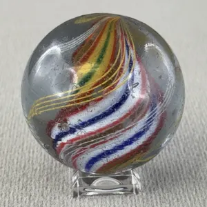 Swirl Glass Marble W/ Solid Core, Appr. 2 1/4”D
