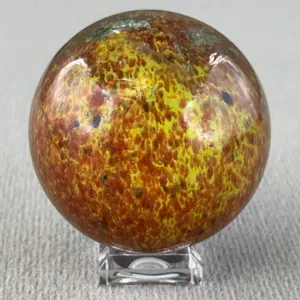 Onionskin Glass Marble, Appr. 2 1/2”D