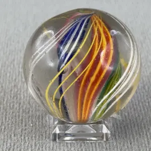 Swirl Glass Marble W/ Solid Core, Appr. 1 3/4”D