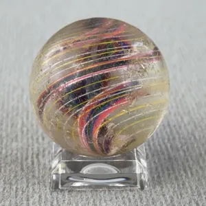 Swirl Glass Marble W/ Divided Core, Appr. 1 1/4”