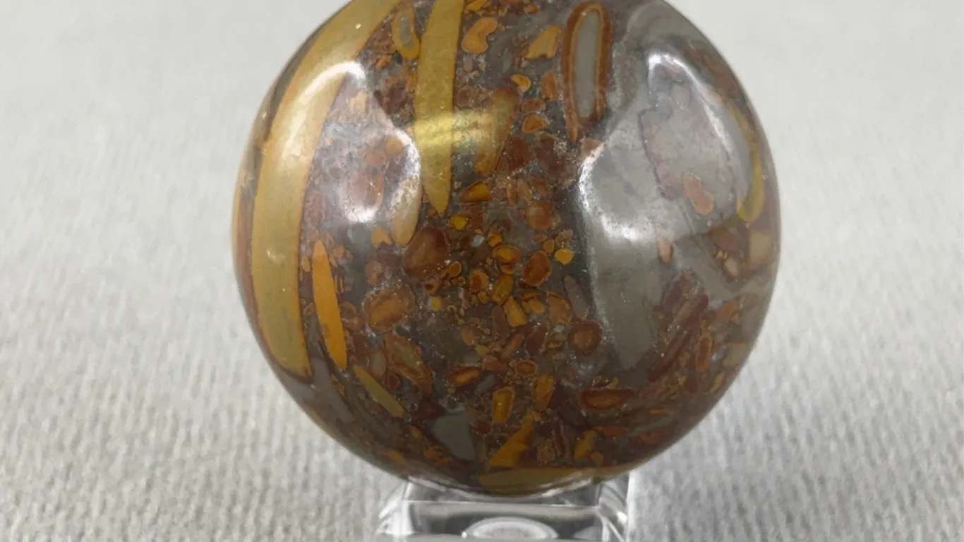 Bamboo Leaf Jasper Sphere, Appr. 2” D