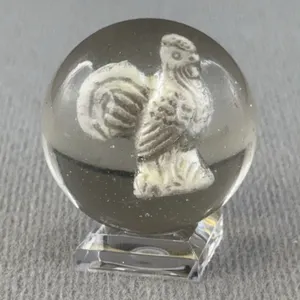 Sulphide Chicken Glass Marble, Appr. 1 1/4” D