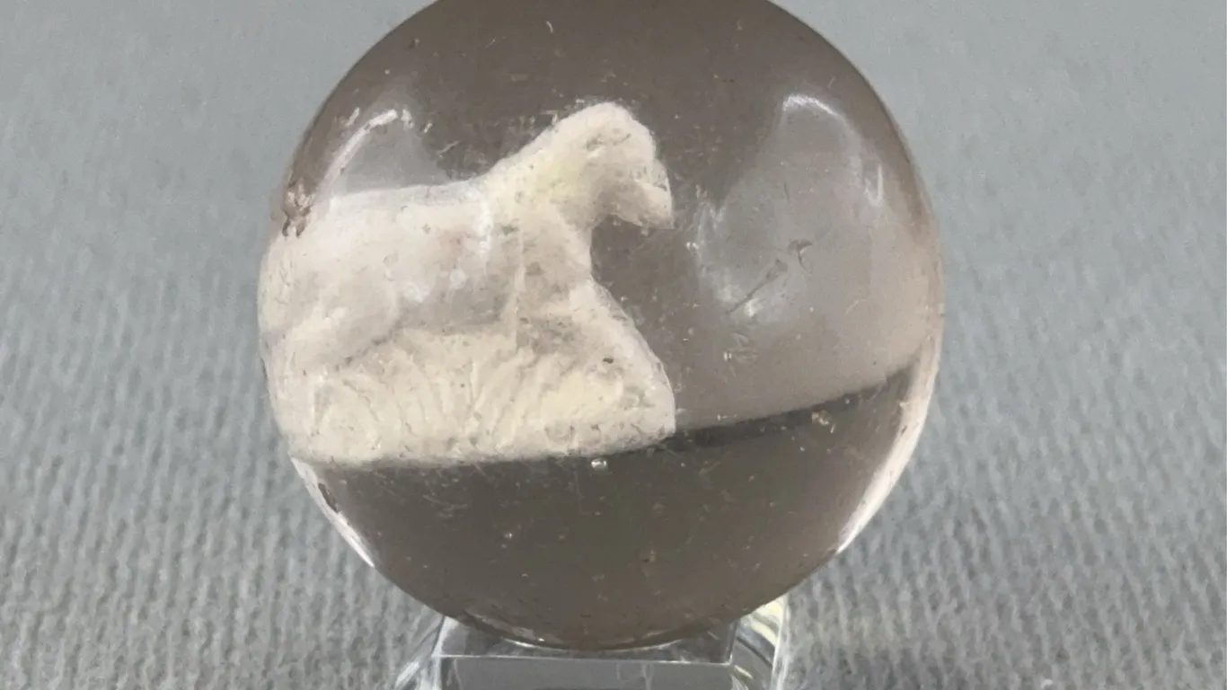 Sulphide Glass Marble, Appr. 1 1/2” D