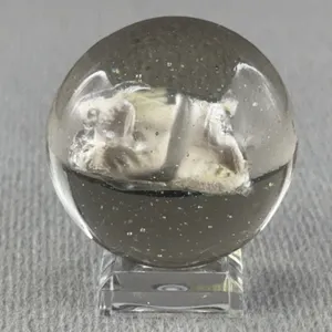 Sulphide Glass Marble, Appr. 1 1/2” D