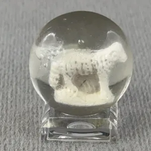 Sulphide Glass Marble, Appr. 1 1/4” D