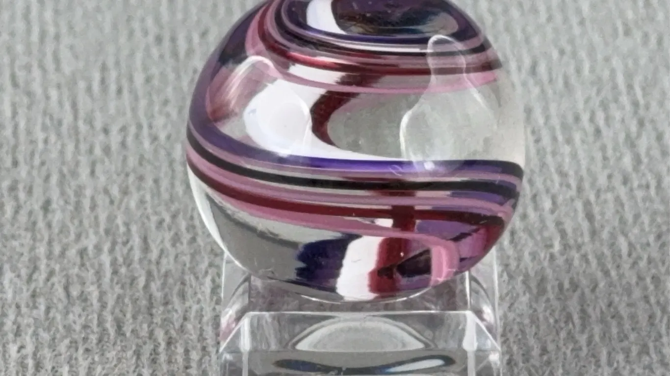 Swirl Glass Marble W/ Solid Core, Appr. 1” D