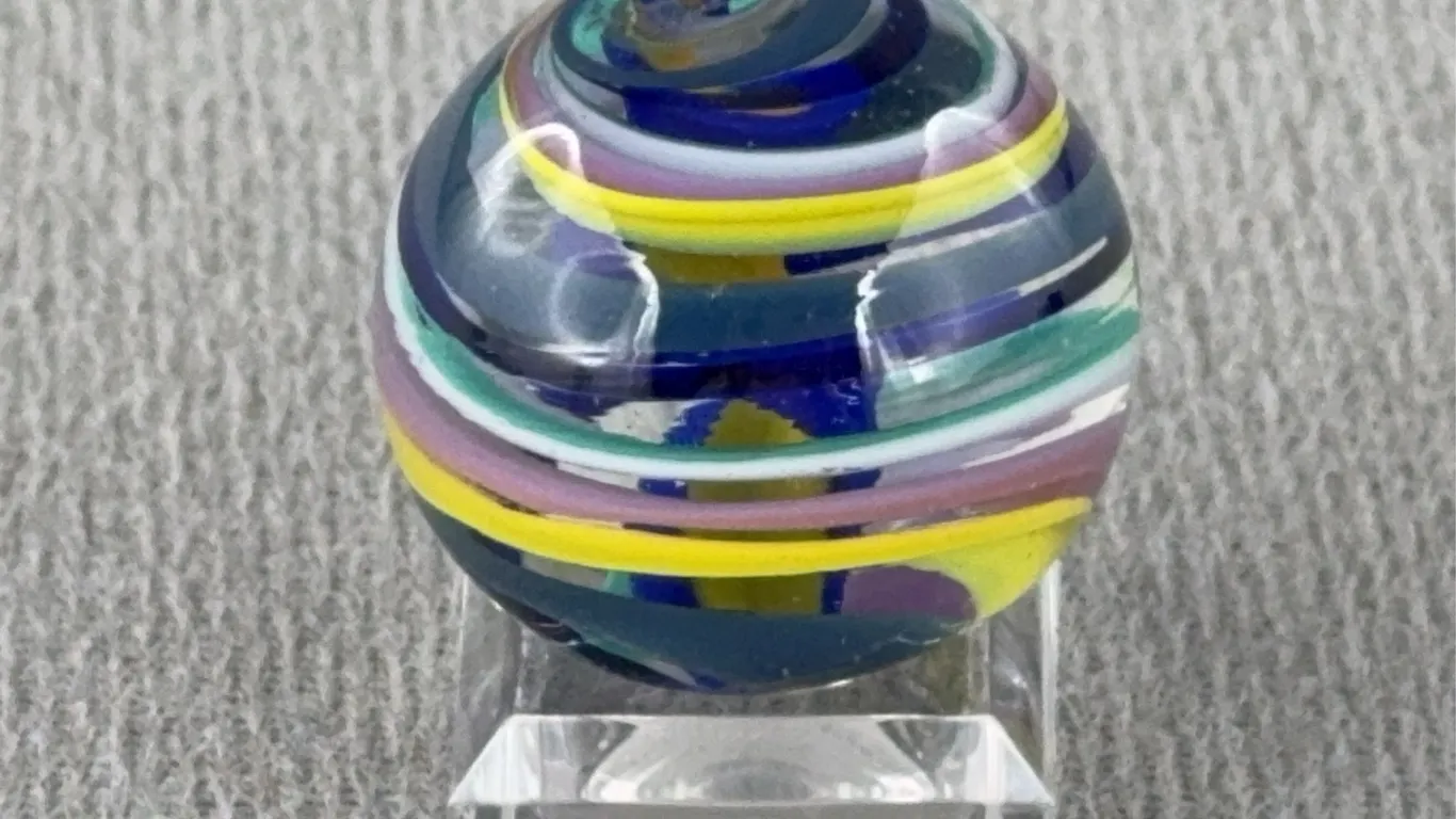 Swirl Glass Marble W/ Solid Core, Appr. 1” D