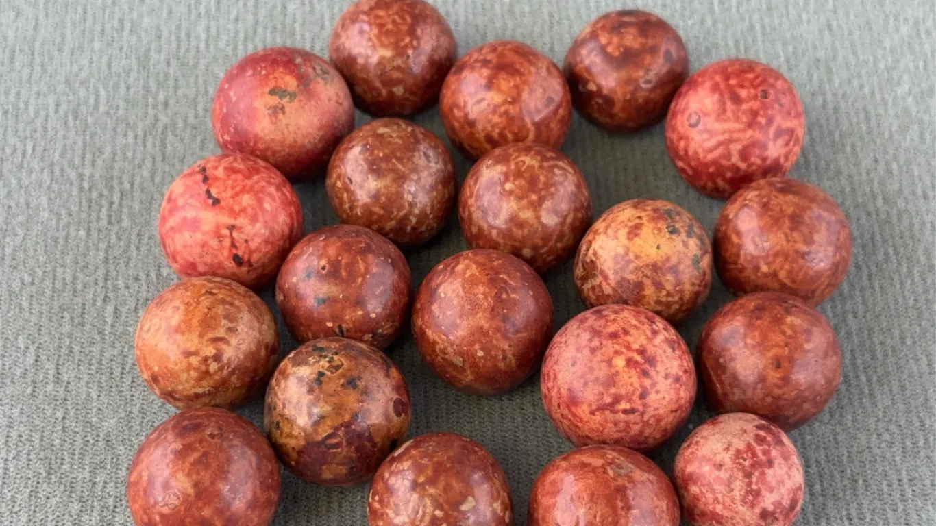 20 Clay Marbles, Appr. 3/4” D