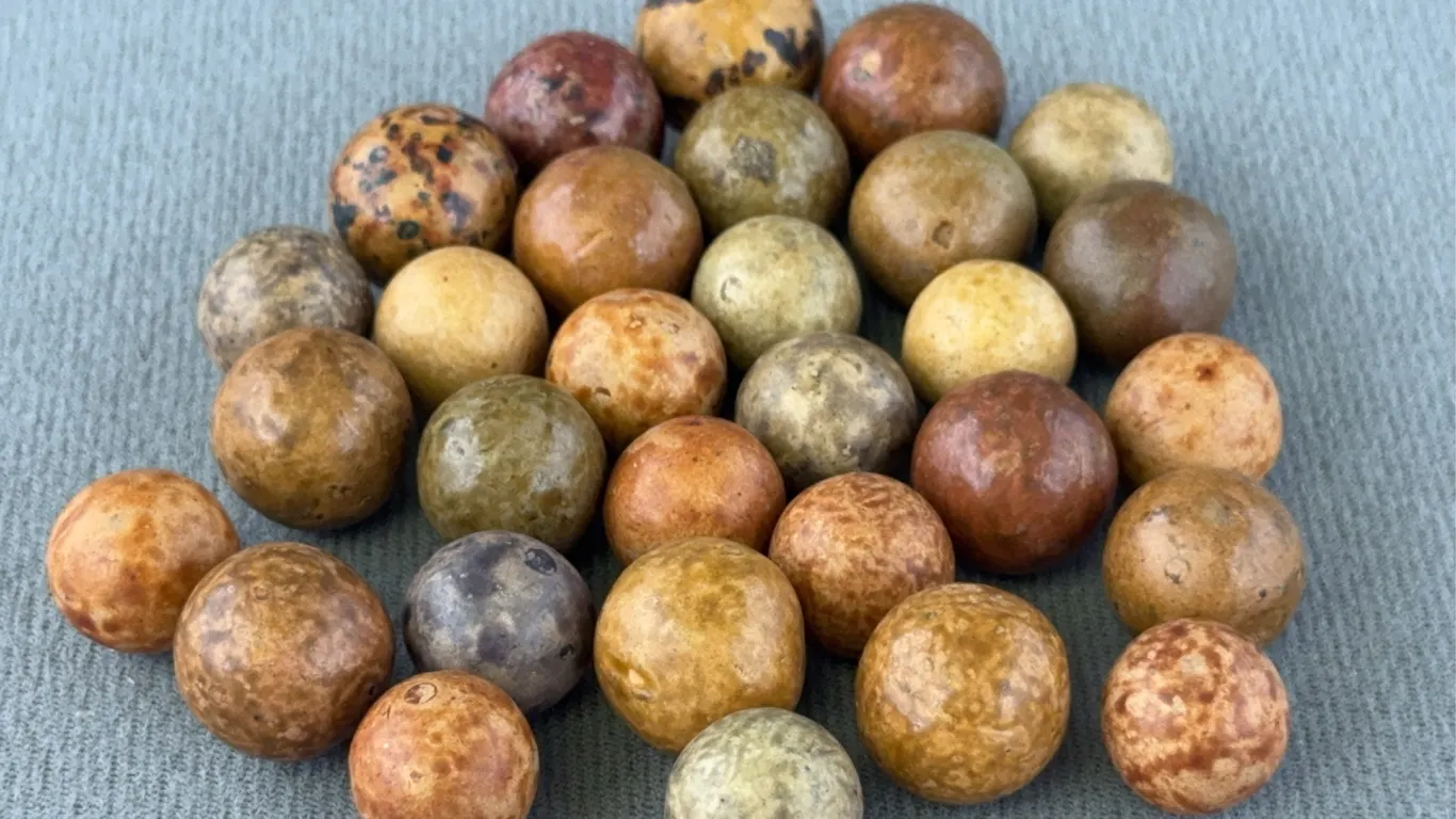 29 Clay Marbles, Appr. 3/4” D