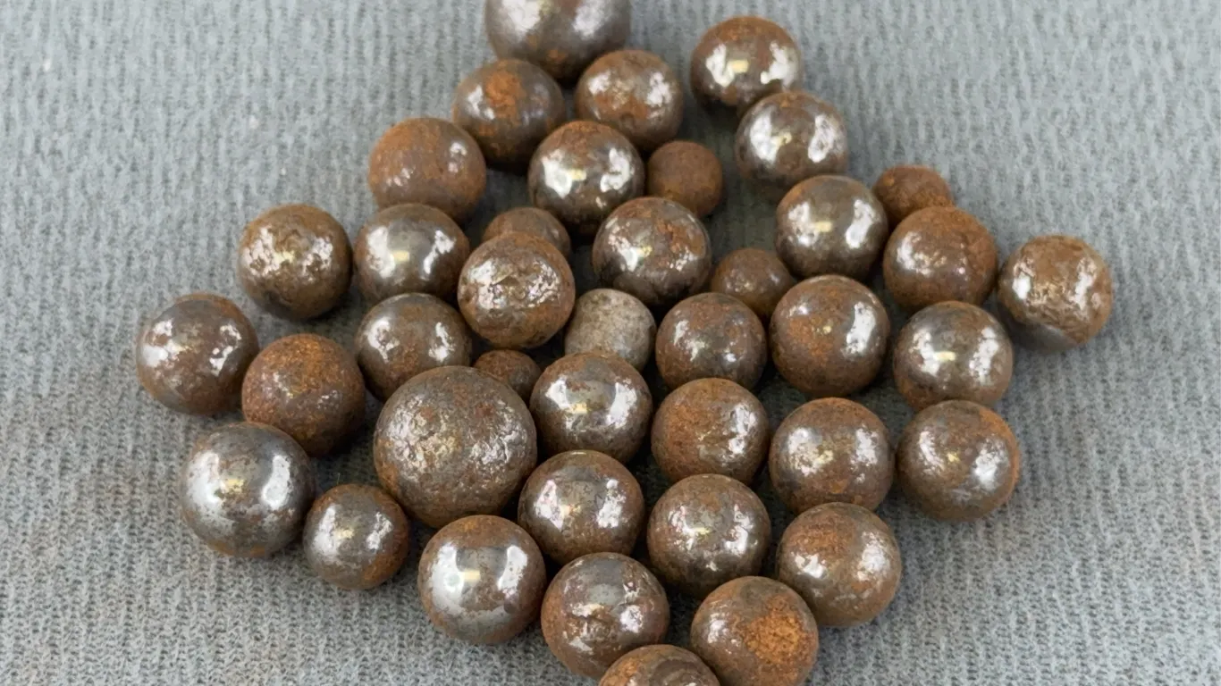 40 Metal Marbles, Appr. 1/8-1/2” D