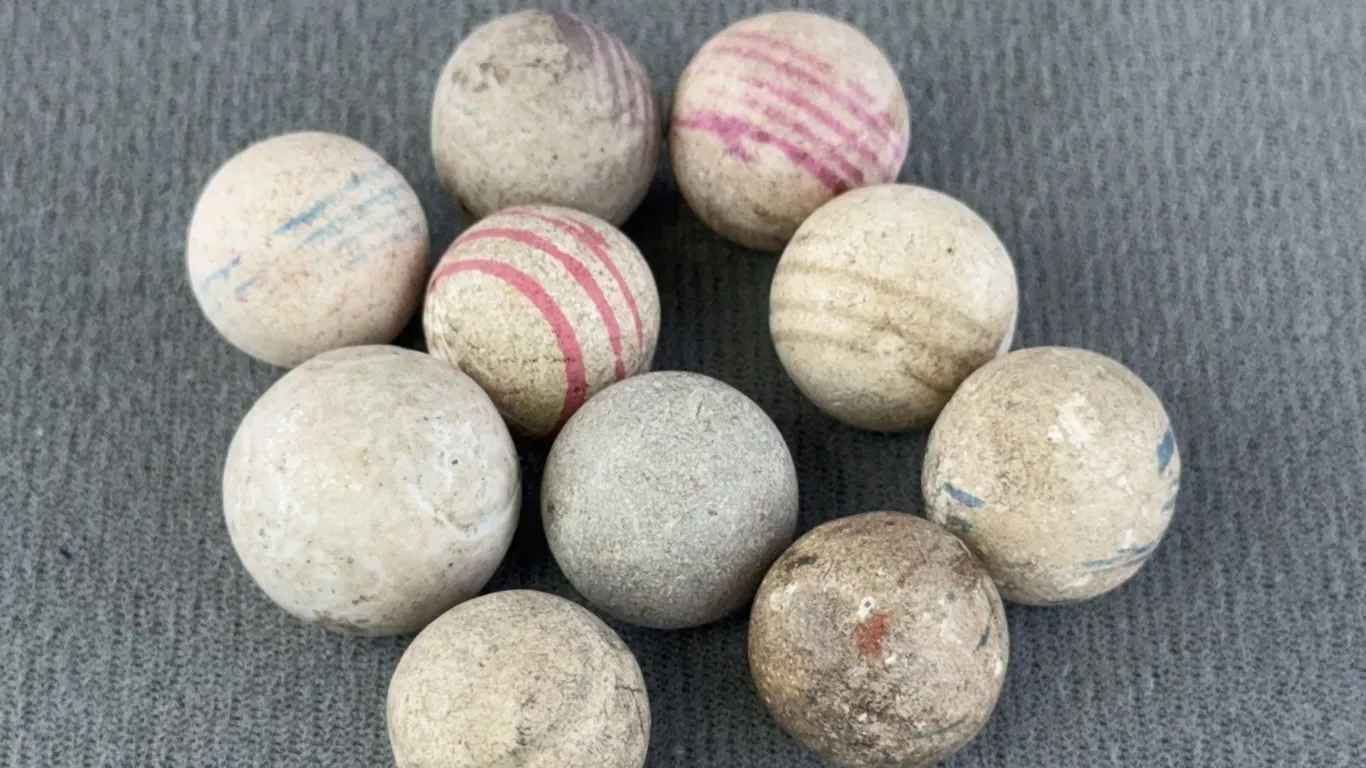 10 China Marbles, Appr. 3/4” D