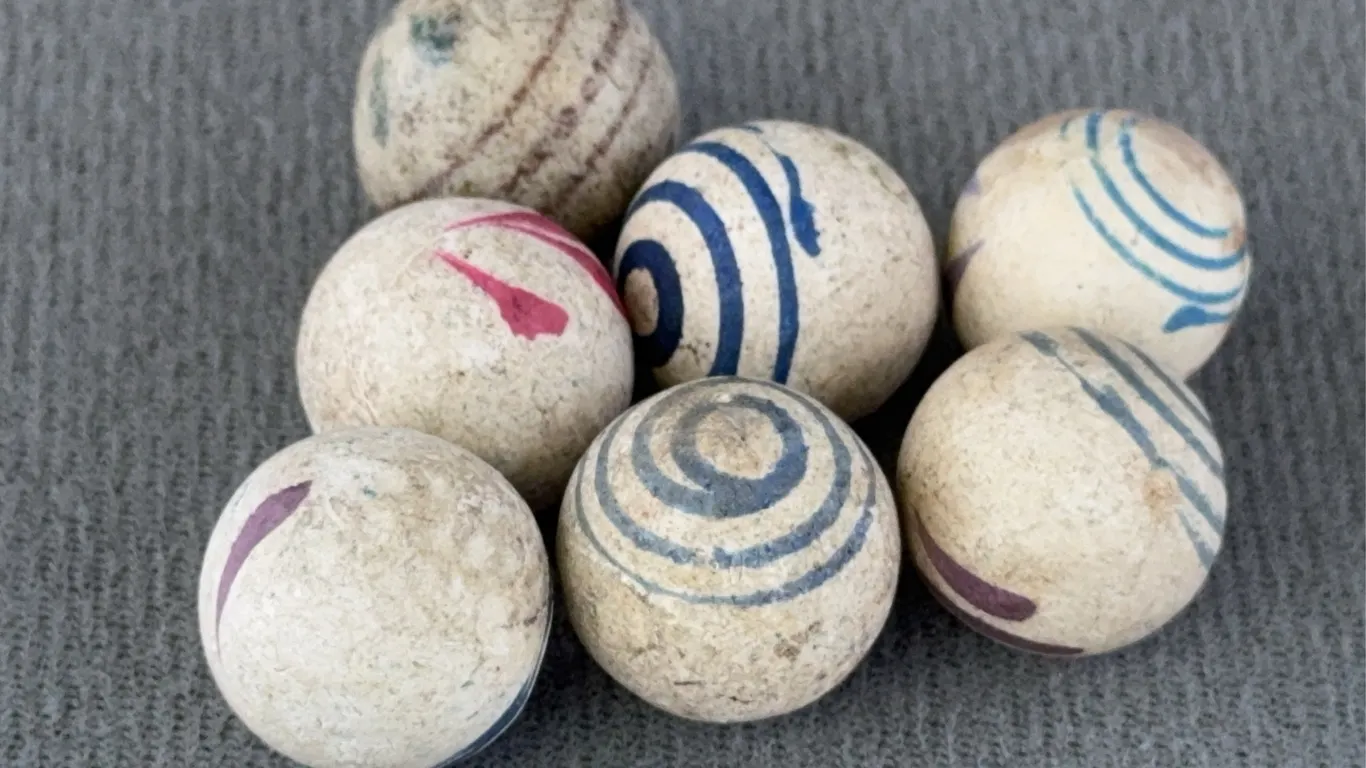 7 China Marbles, Appr. 3/4” D