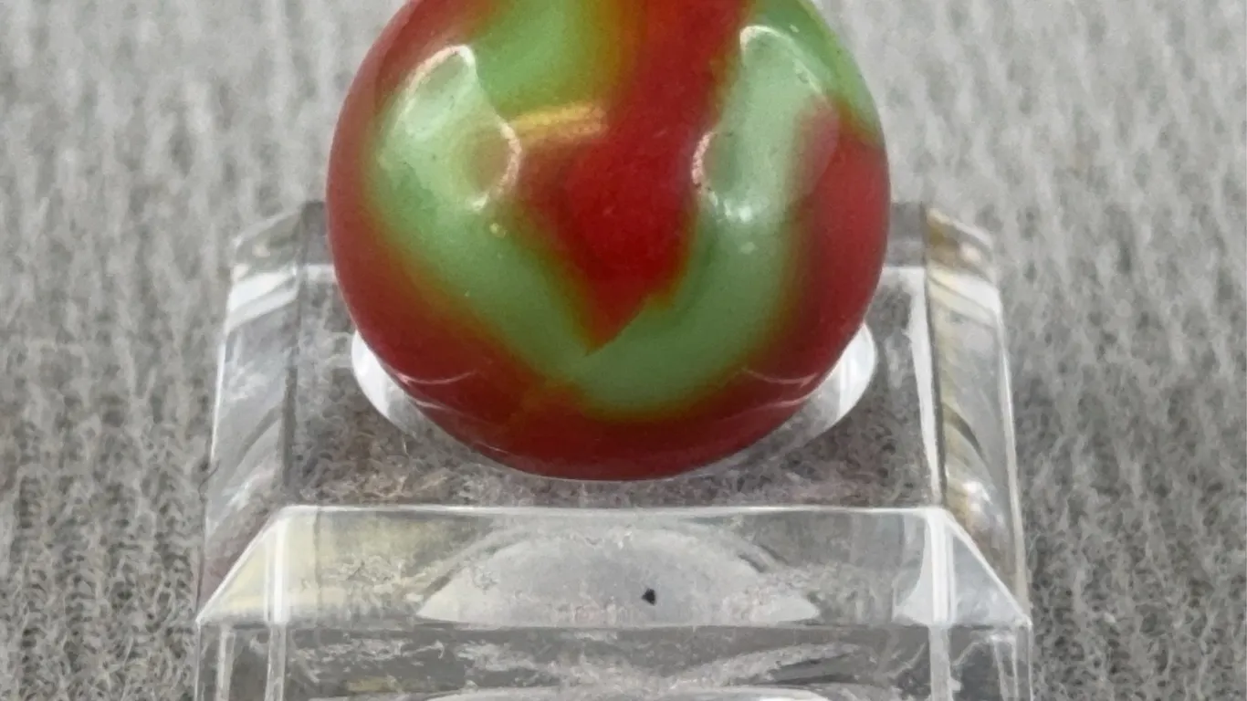 Watermelon Glass Marble, Appr. 1/2” D
