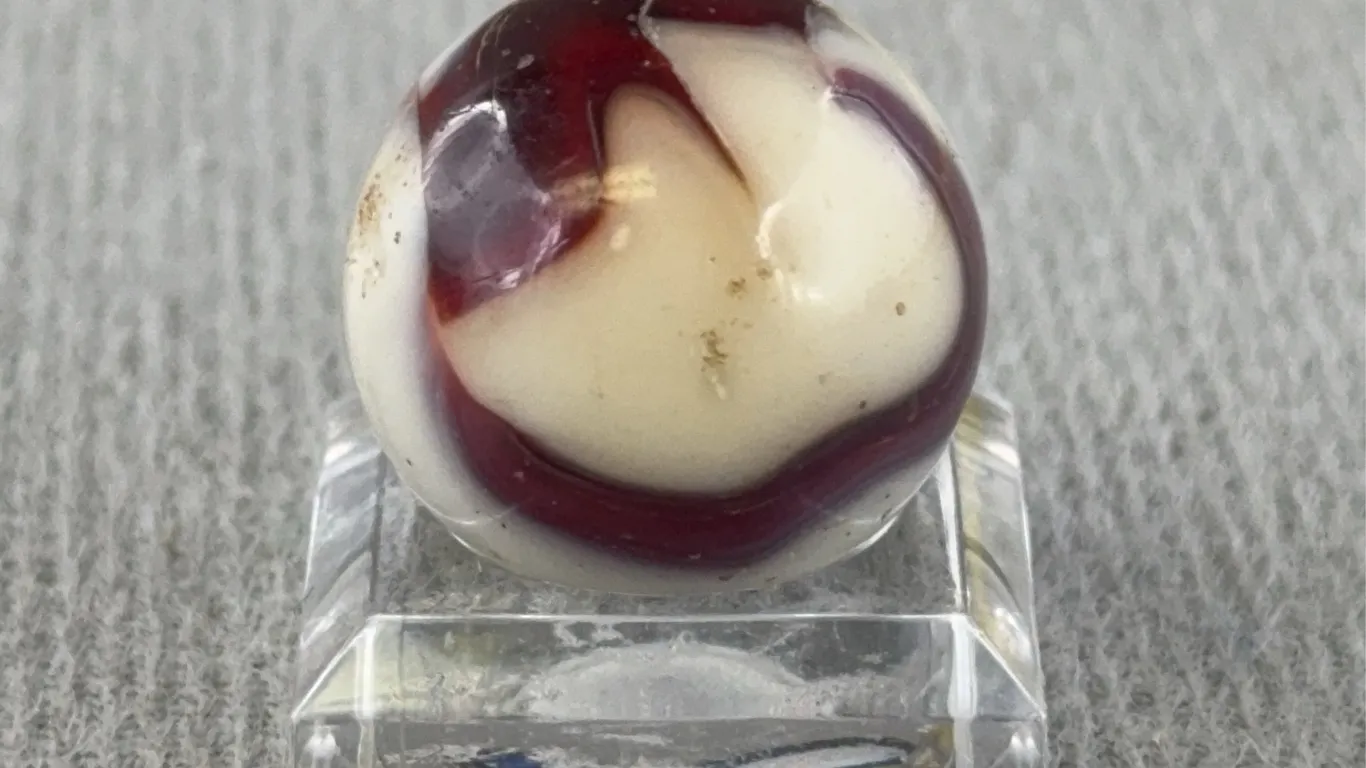 Oxblood Glass Marble, Appr. 1/2” D