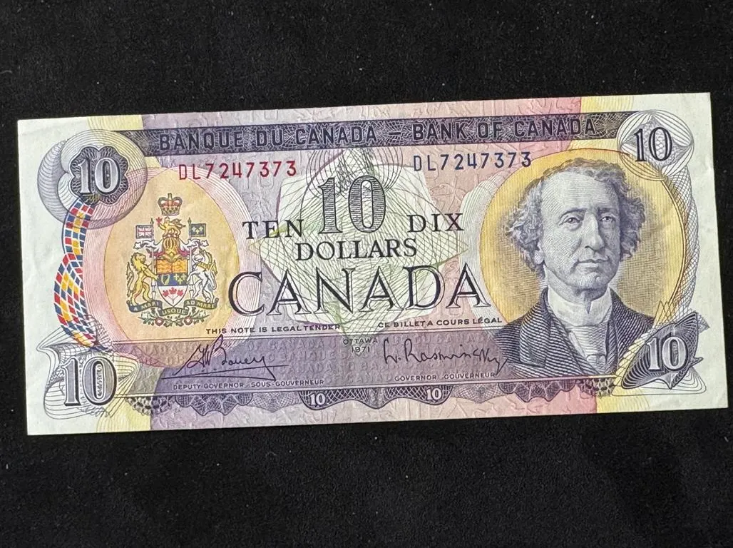 1971 Cdn $10 Bill - Multi Colour