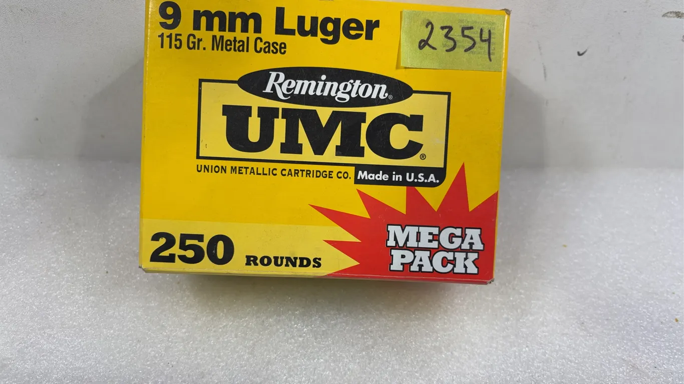 Remington UMC 9mm Cal Luger Rounds, Approx. 206 Rounds *Unreserved*
