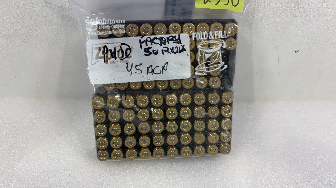 .45 Cal Auto Rounds, Approx. 95 Rounds Total in bag *Unreserved*