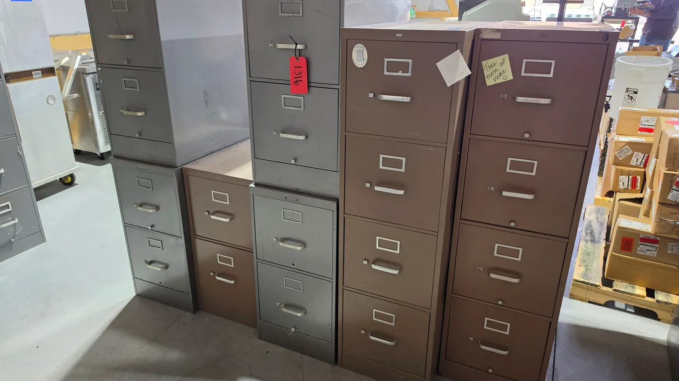 (5) 2 Drawer and (2) 4 Drawer File Cabinets, Buying All for One Money (1316) *Items Must Be Removed