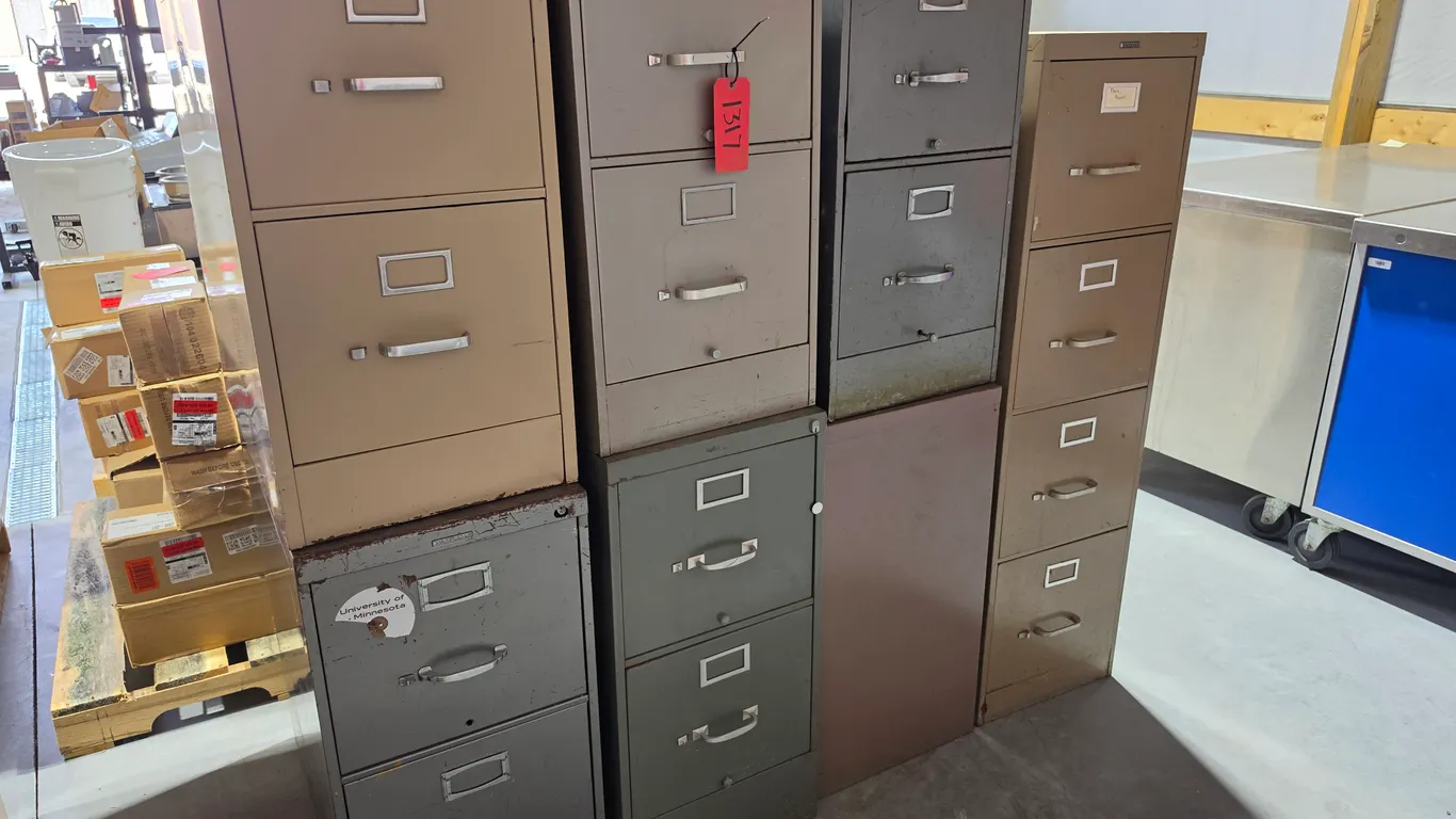 (5) 2 Drawer and (1) 4 Drawer and Additional File Cabinets, Buying All for One Money (1317) *Items M