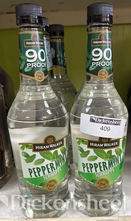(6) HIRAM WALKER PEPPERMINT SCHNAPPS