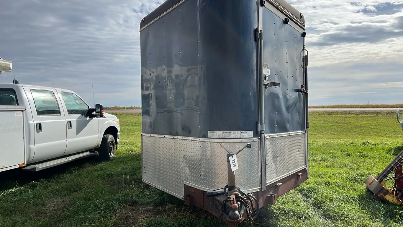 2270 - Enclosed 4-place Snowmobile Trailer. *No Title