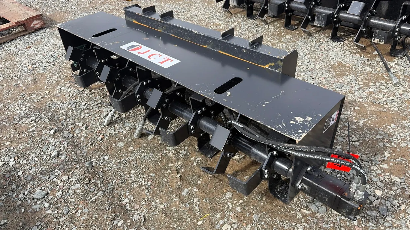 Approx. 72" Unused JCT Skid Steer Rototiller Attachment
