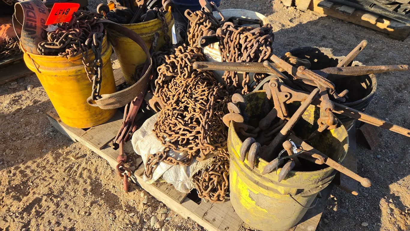 Pallet Of Chains And Binders