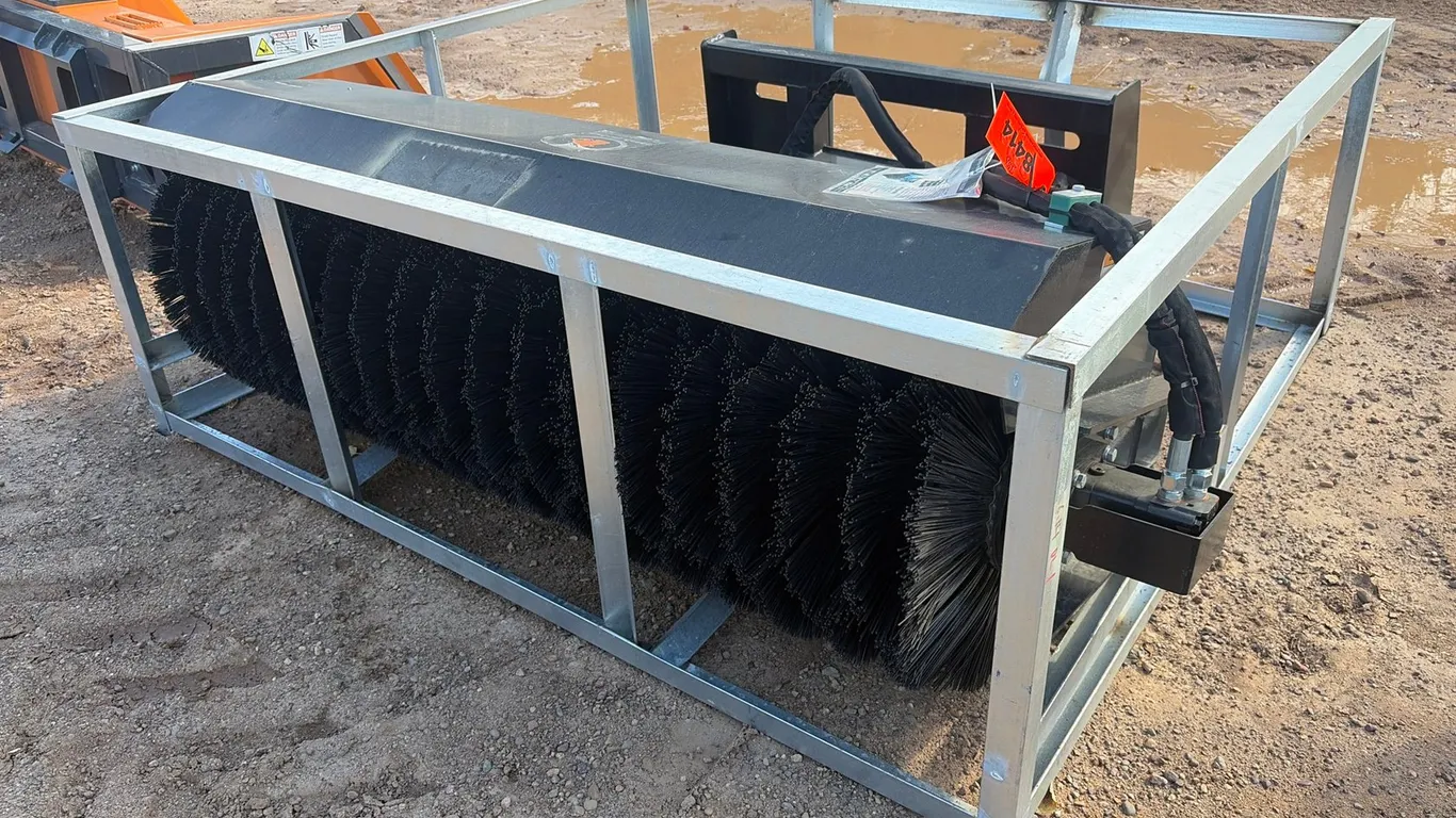 Approx. 72" Unused Wolverine PAB-11-72W Skid Steer Sweeper Attachment