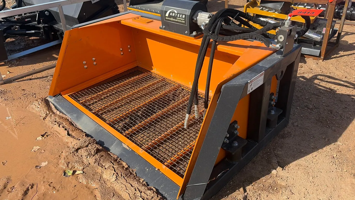 Approx. 72" Unused Arteer SB-72W Skid Steer Screening Bucket Attachment