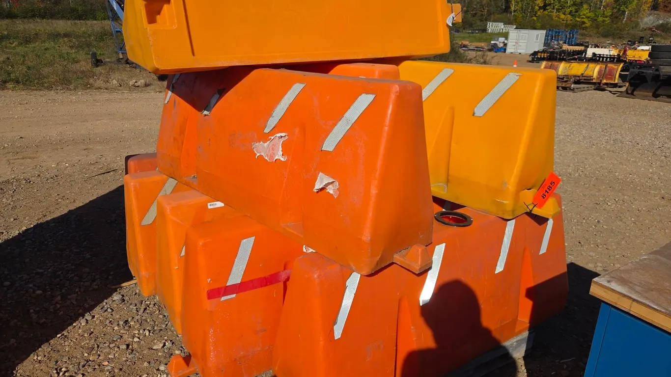 (9) Approx. 48"X16"X24" Traffic Barriers