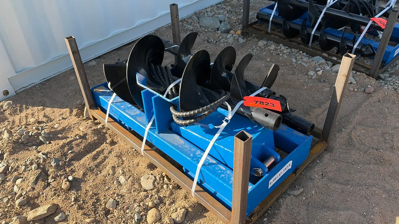 Unused Future Skid Steer Auger Attachment W/(3) Bits