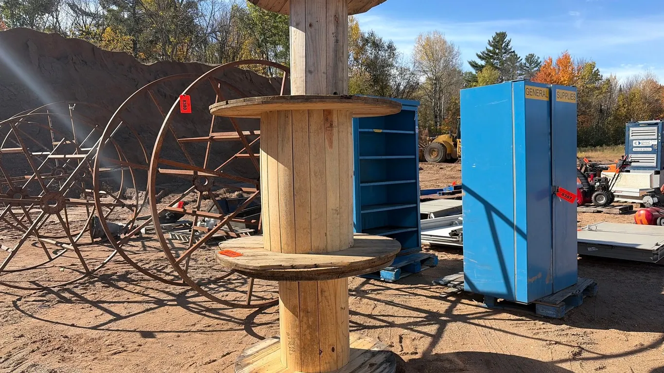(3) Wooden Spools