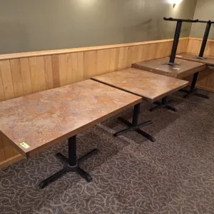 14 Dining Tables: 11 - 48"x30" and 3 - 36"x36"