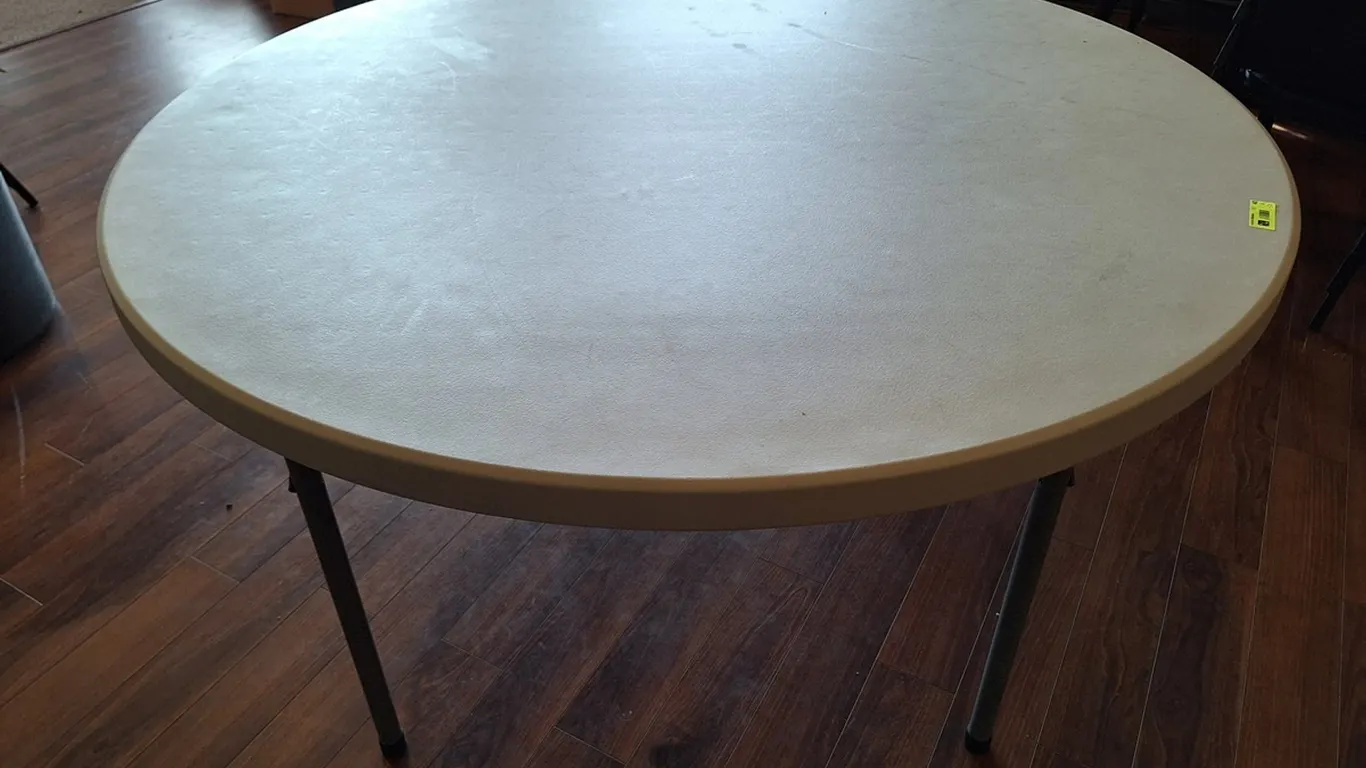 2 Poly Folding Tables, 60" Dia.