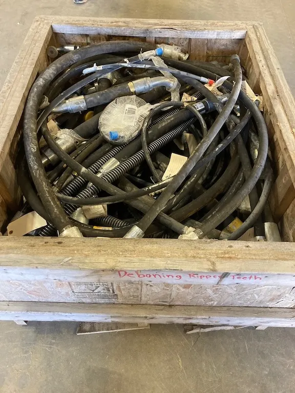 (2) Wood Crate/Box's with Assorted Hoses & Fittings