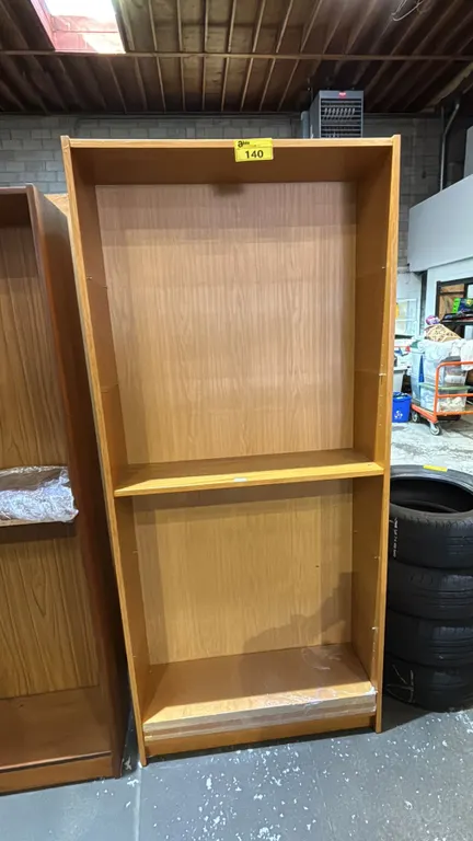 WOOD 6-TIER STORAGE SHELF: APPROX. 80"T X 35.5"W X 11" D