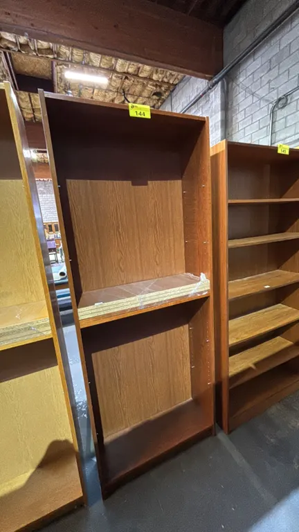 WOOD 6-TIER STORAGE SHELF: APPROX. 80"T X 31.5"W X 11" D