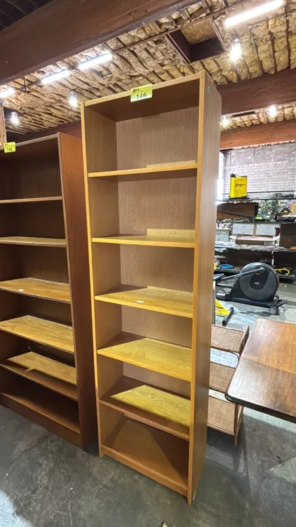 WOOD 6-TIER STORAGE SHELF: APPROX. 80"T X 23.5"W X 11" D