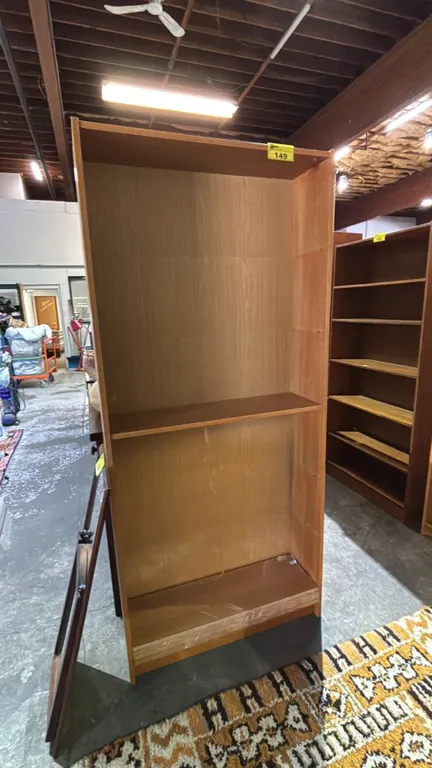 WOOD 6-TIER STORAGE SHELF: APPROX. 80"T X 35.5"W X 11" D