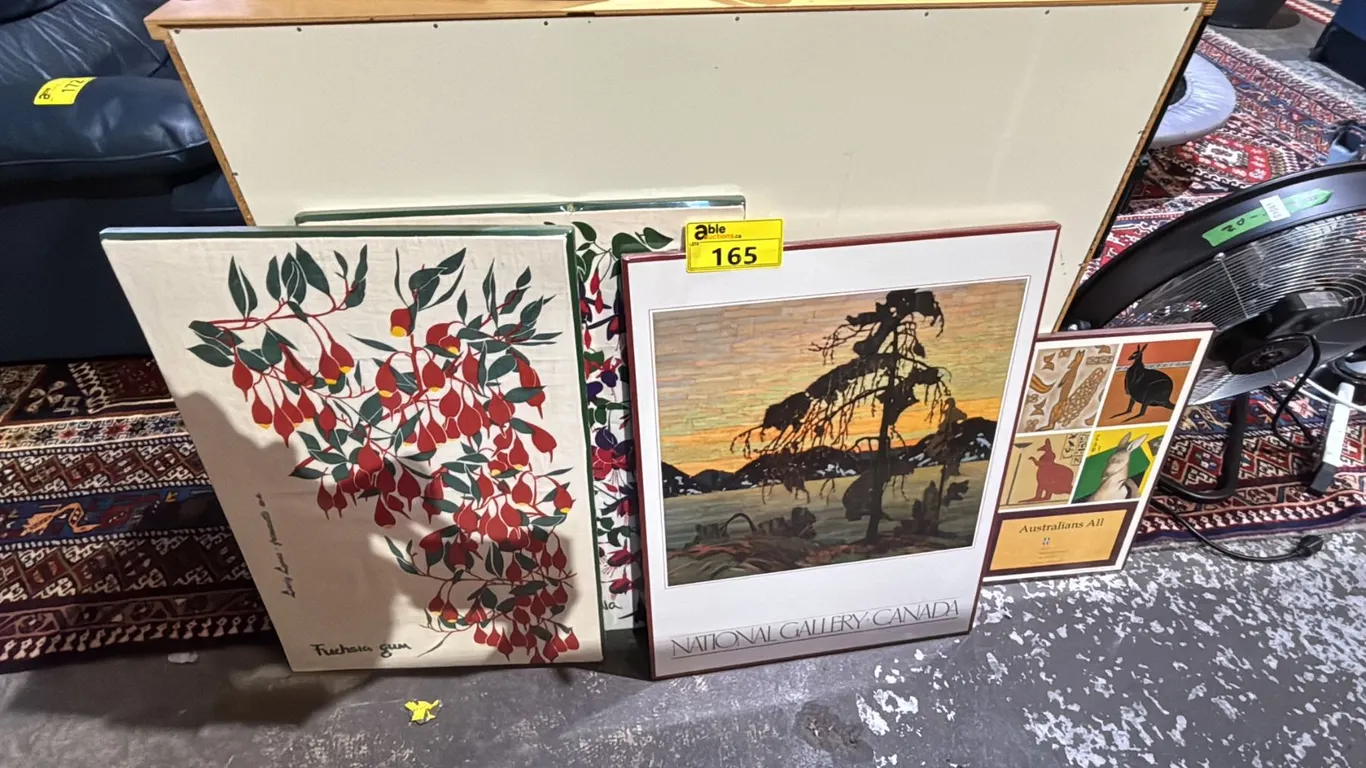 (4) ASSORTED VINTAGE FRAMED PRINTS