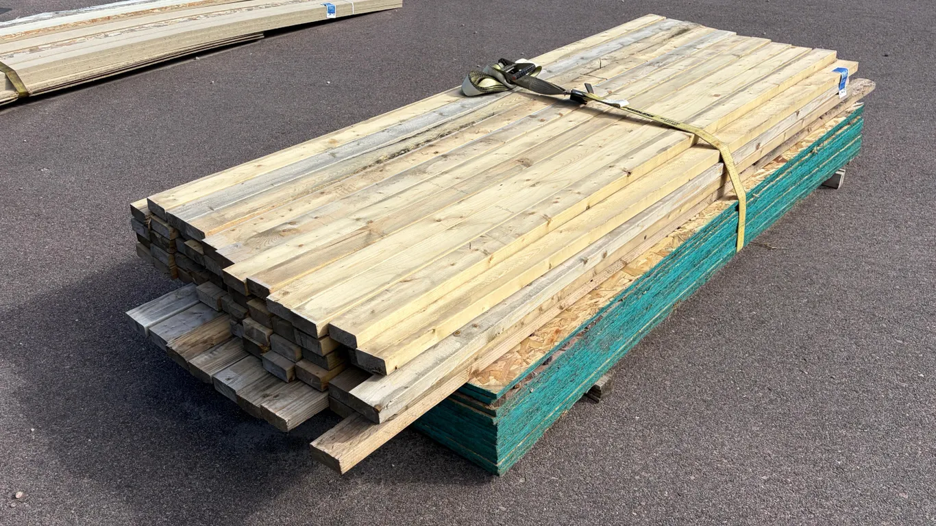 Bundle of Lumber and OSB