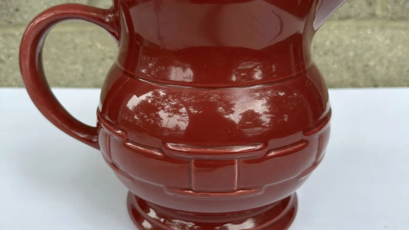 Longaberger Pottery 72 oz Paprika Woven Traditions Pitcher