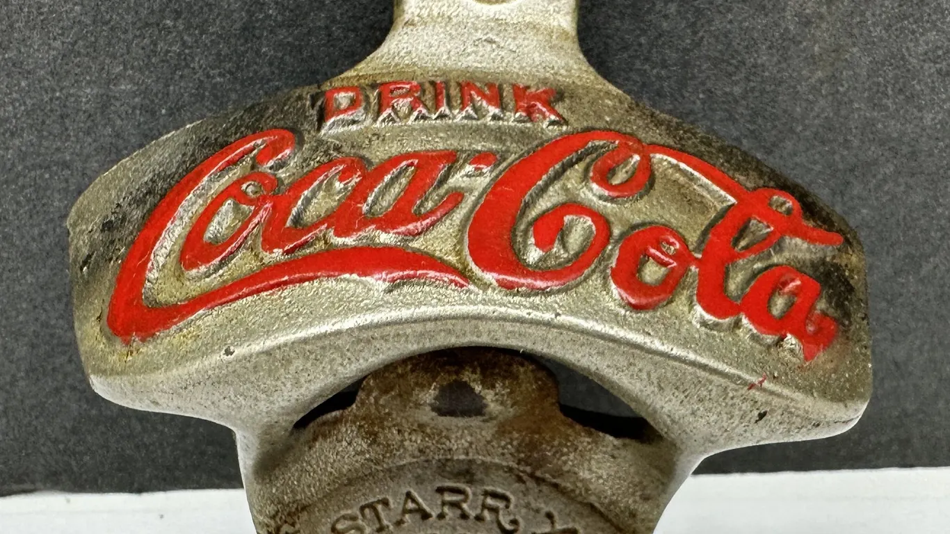 Antique 1929 Drink Coca Cola Bottle Opener Starr X Brown Co Original Paint USA